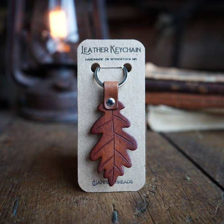 Hammerthreads - Wholesale Keychain - Unisex - Oak Leaf Browns- Leather Keychain2