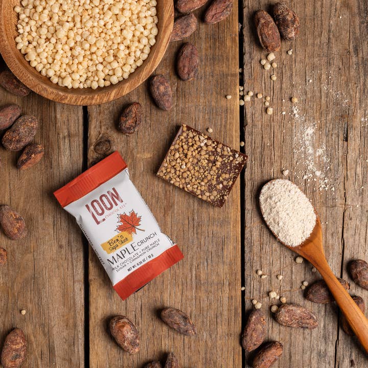 Loon Chocolate - Wholesale Chocolate Bar - Maple Crunch Mini Bars (70-Count Display Box)2
