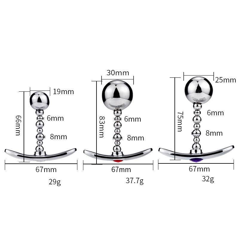 VIGOR - Vendita all'ingrosso Sex toy - VIGOR Perle anali in metallo diamantato con massaggiatore 10 pezzi14