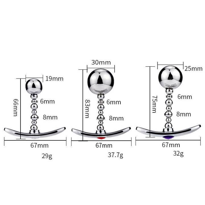 VIGOR - Wholesale Sex Toy - Diamond Metal Anal Beads Butt Plug Massage Toy(10 Pack)14