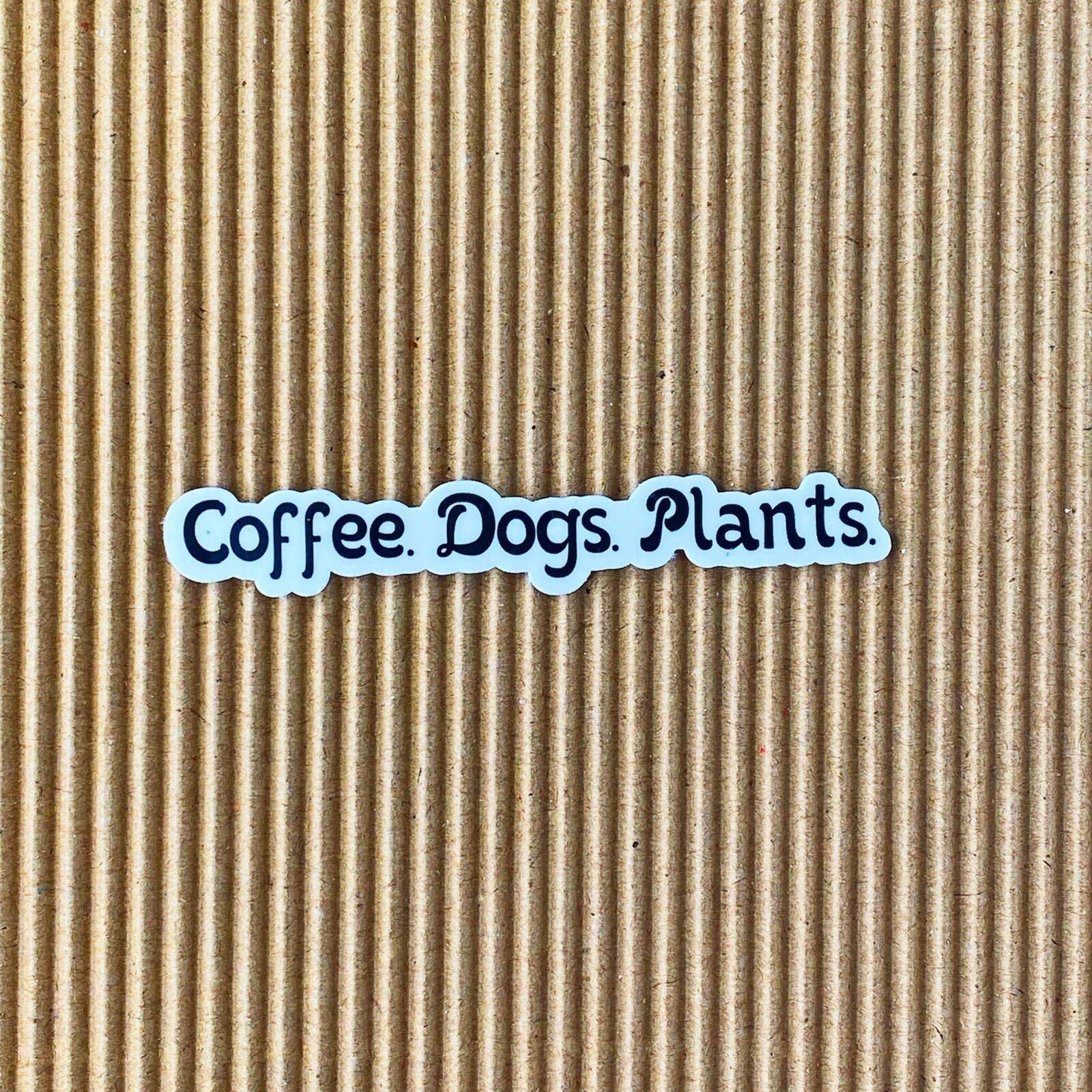 Mae'd - Vente Autocollant - Café, chiens, plantes. Autocollant, décalcomanie plantes et chiens