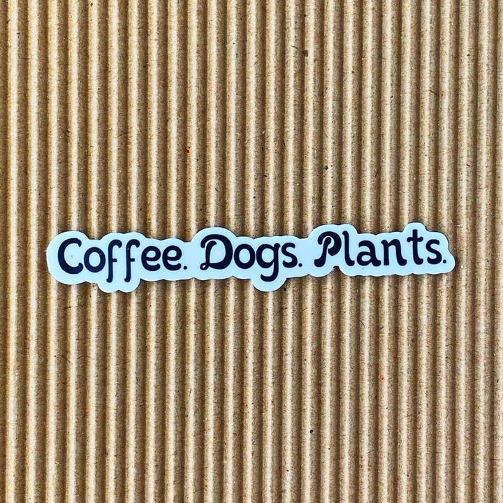 Mae'd - Vente Autocollant - Café, chiens, plantes. Autocollant, décalcomanie plantes et chiens0