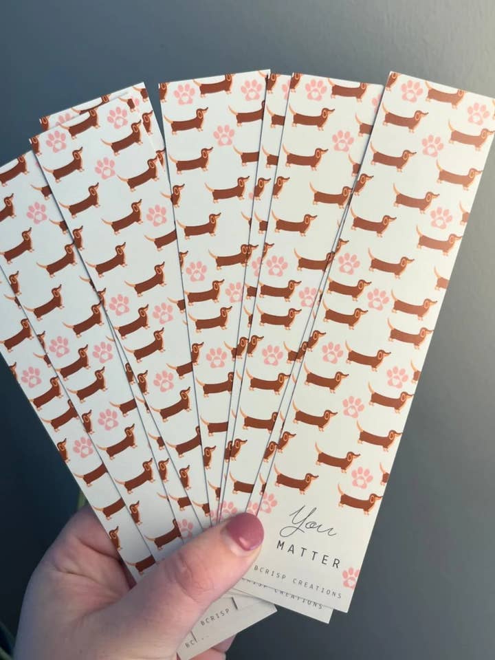 Dachshund "You Matter" Bookmarks for wholesale by BCrisp Creations