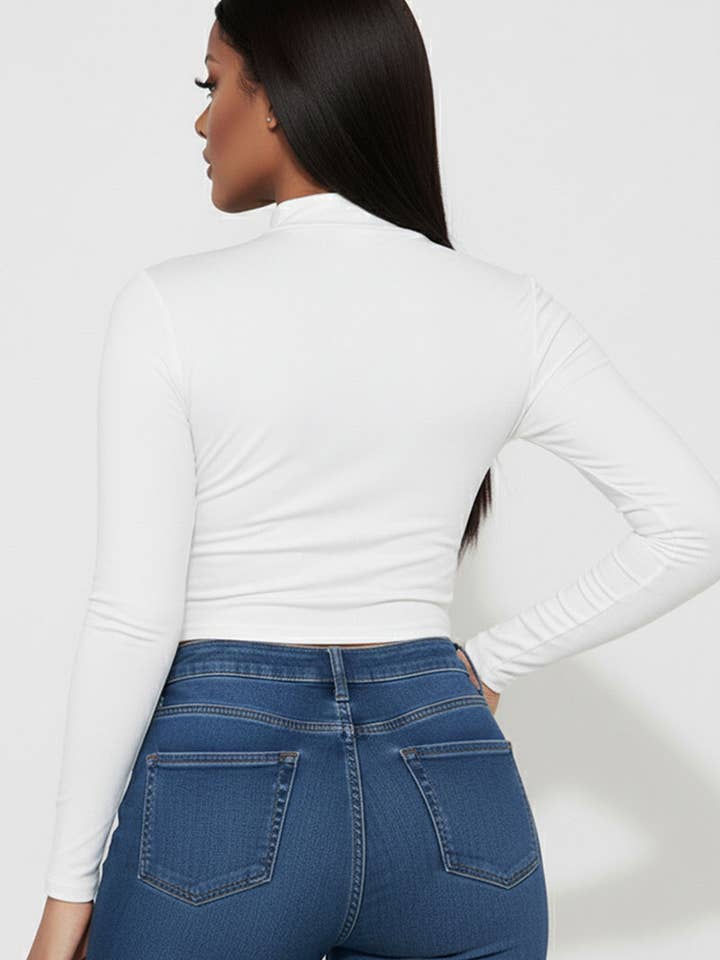 CAPELLA APPAREL - Vente Haut en maille – femme - Haut uni à col montant26