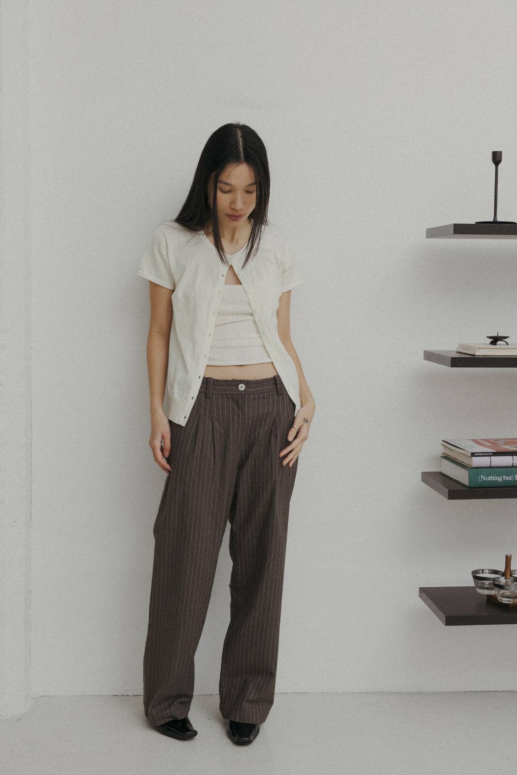 All Row - Wholesale Pants - Women's - The Frances Pants | Striped Straight Leg Linen Trousers9