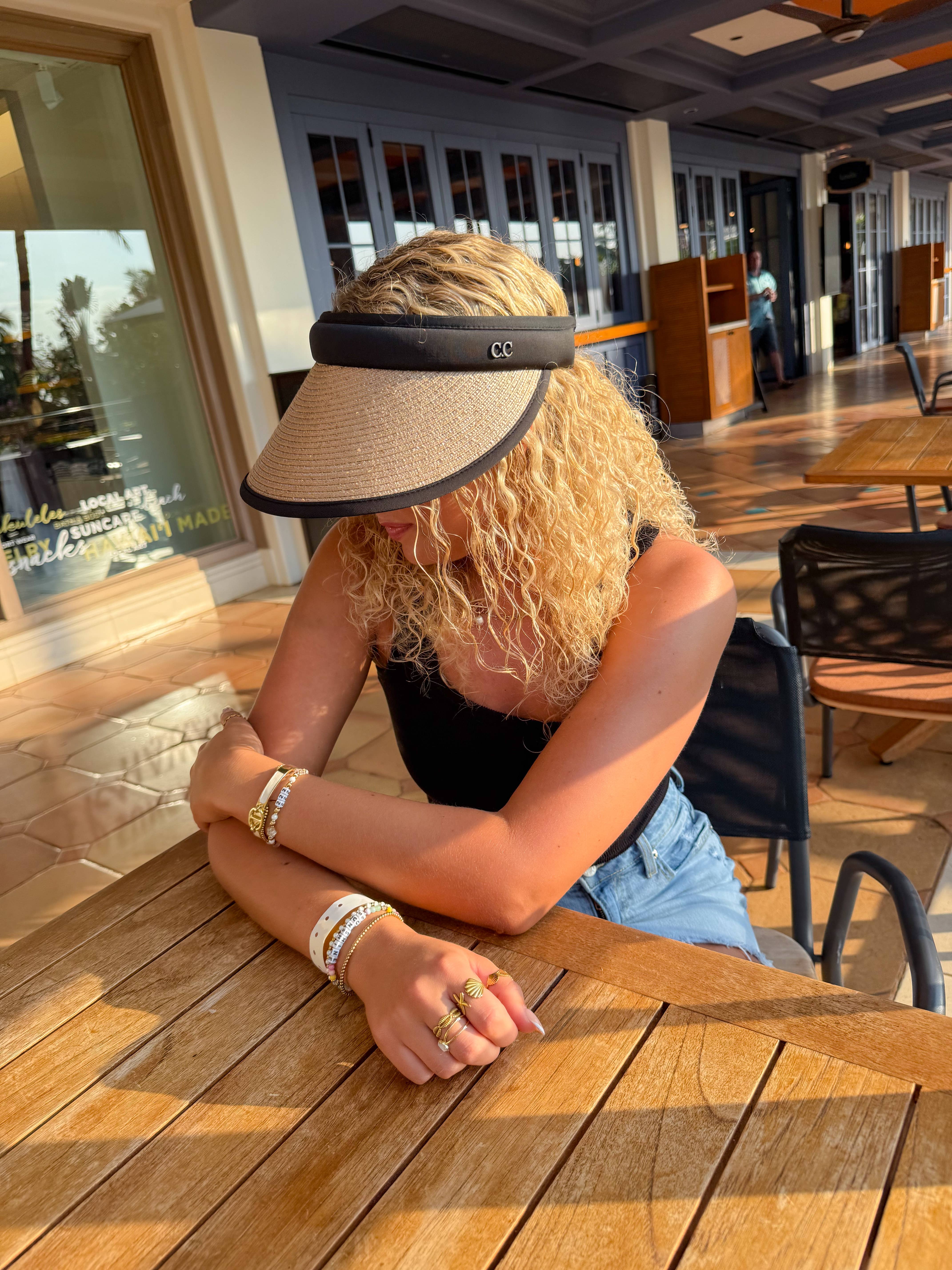 Rose Sequin C.C Visor SVC0037 for wholesale on Faire