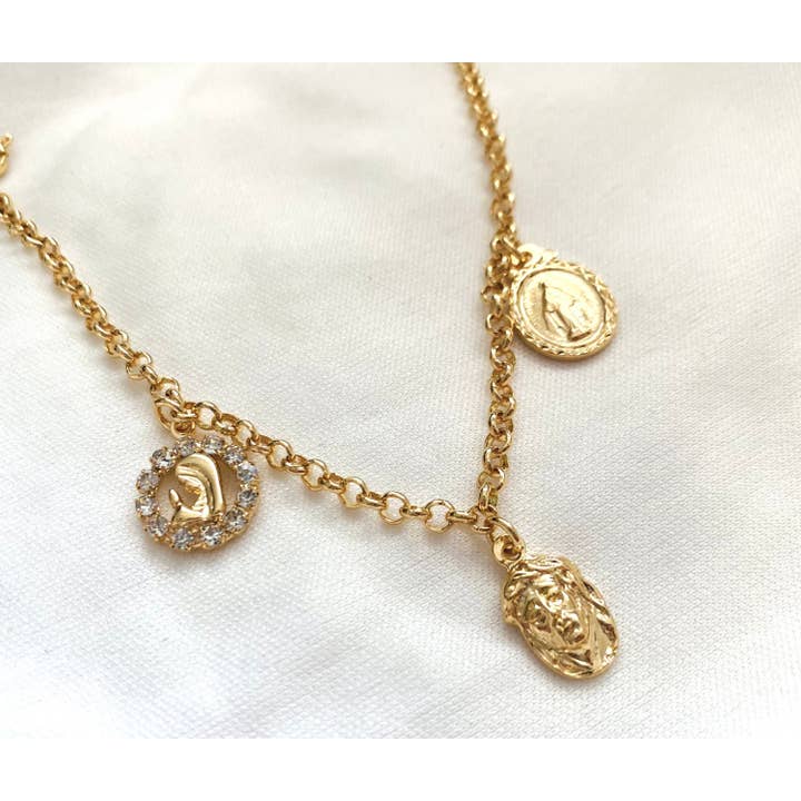 Housegoldjewelry - Wholesale Charm/dangle bracelet - Religious Bracelet, Jesus Christ Charm Bracelet, Our Lady of2