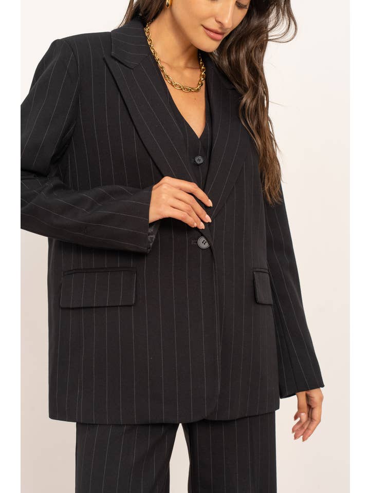 Attentif Paris - Wholesale Blazer - Women's - Oversized pinstripe blazer24