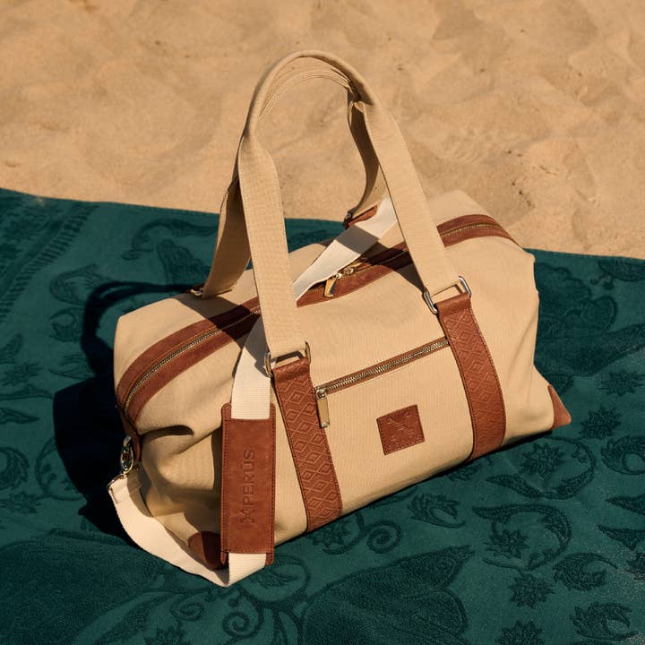 Viajero Beige Travel Bag for wholesale by Perus