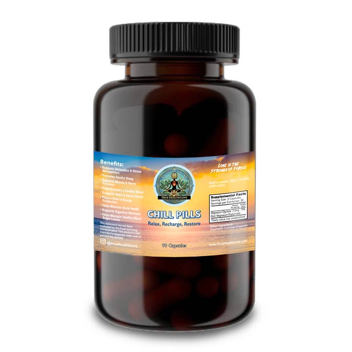 Chill Pills (Magnesium Glysinate) for wholesale by True Health Love
