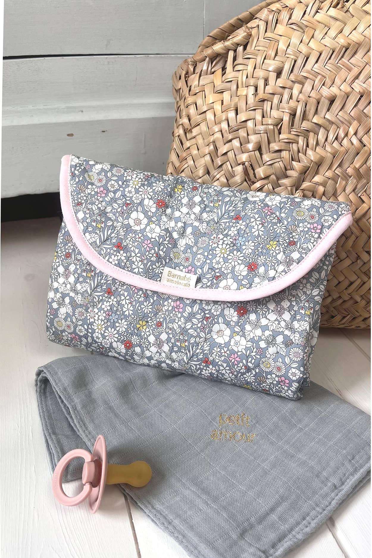 BARNABÉ AIME LE CAFÉ - Wholesale Changing Mat/Pad - Baby - Liberty® fabric and PVC baby changing mat4