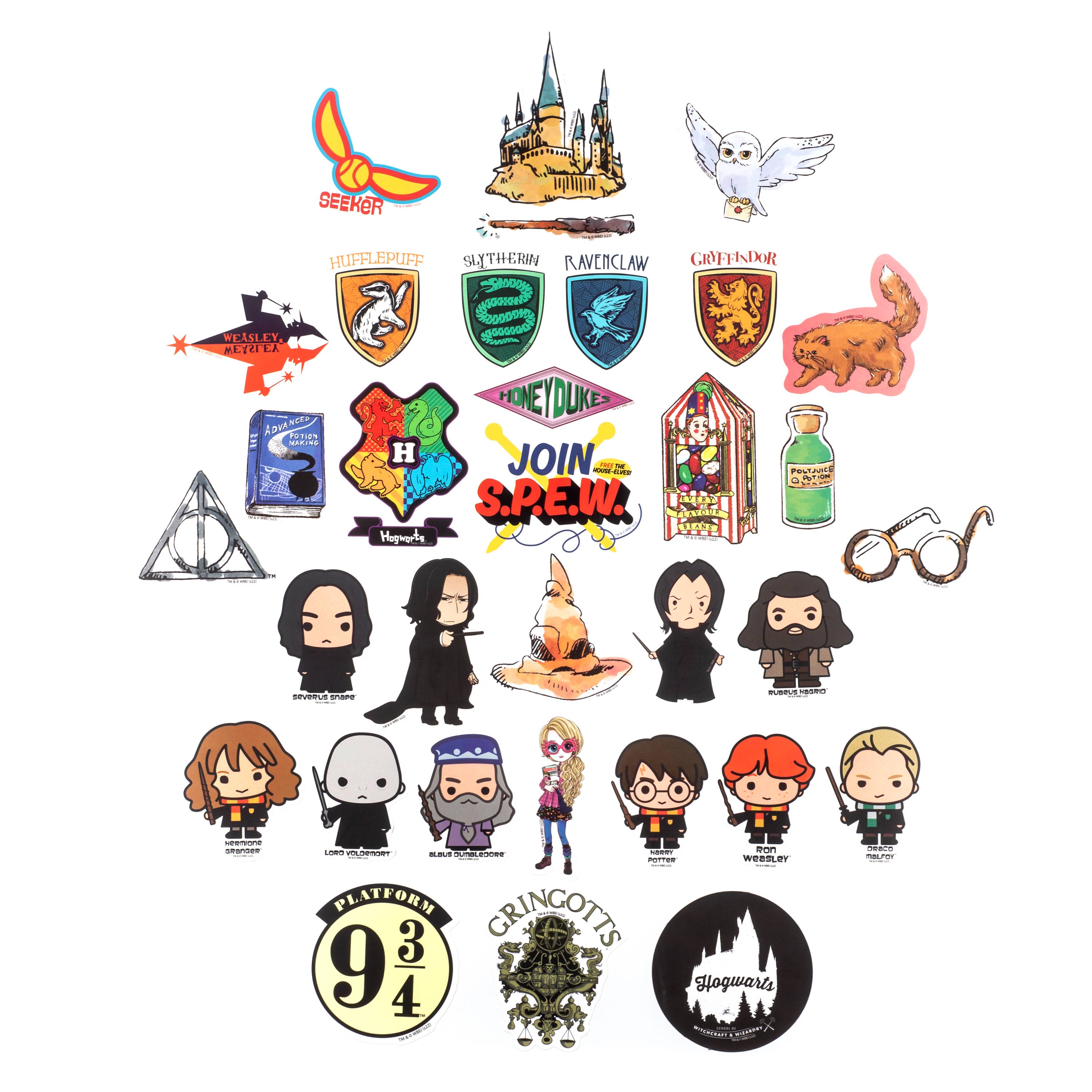 Conquest Journals - Vente Autocollant - Autocollants Harry Potter Variety (paquet de 60)7