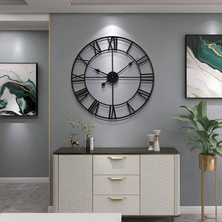Playful Tail - Wholesale Wall Clock - Bulova C4820 Carmen Black Indoor/Outdoor 45" Wall Clock