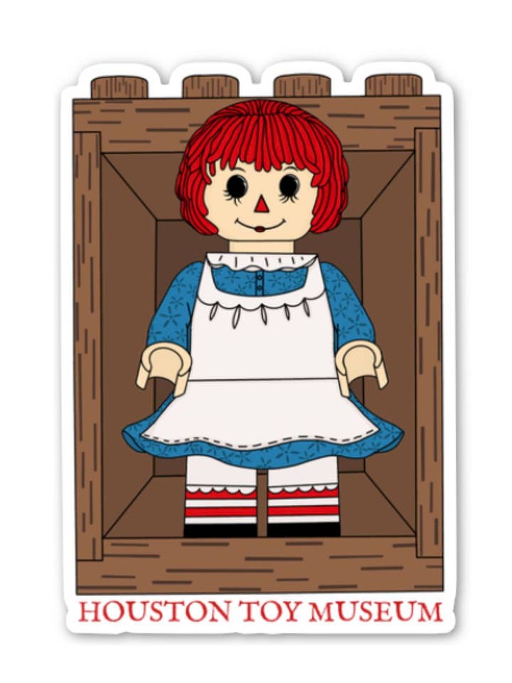 Haunted Annabelle Doll Mini Figure Sticker for wholesale by Houston Toy Museum