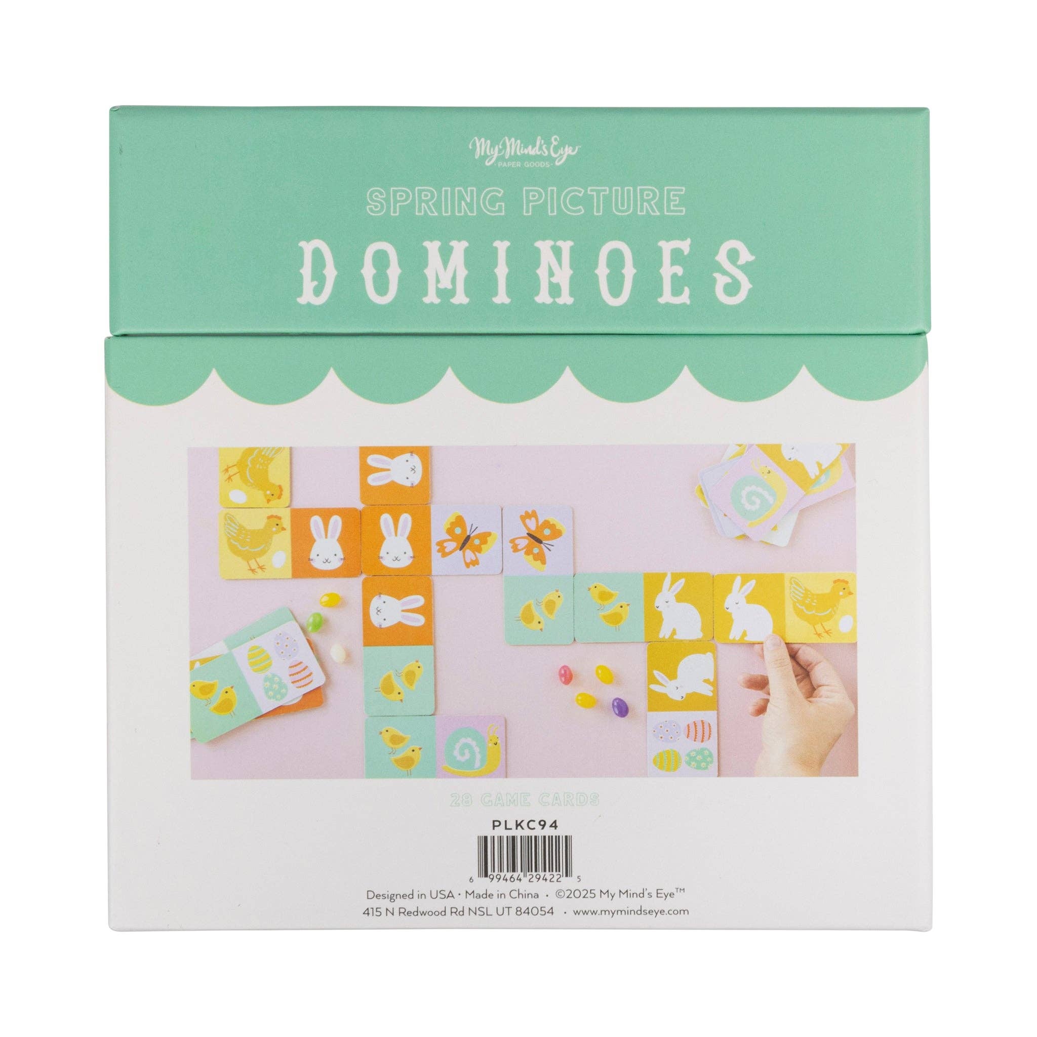 My Mind’s Eye - Vendita all'ingrosso Giochi di carte - PLKC94 - Gioco del Domino con Immagini Primaverili in Cartone Pressato1