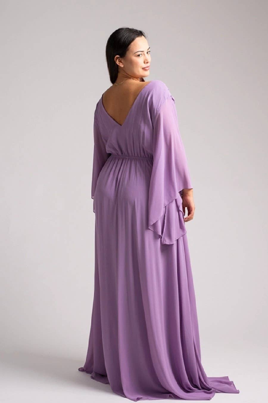 Eva & Lola - Epsilonn - Wholesale Gown - Women's - HM2290QS - Long fluid dress plus sizes12