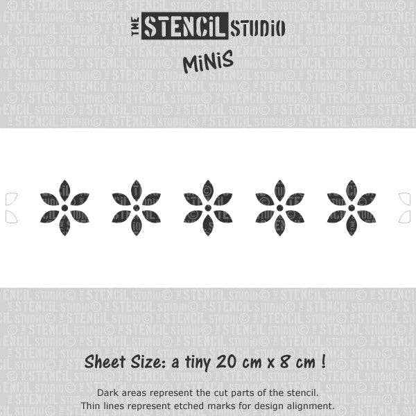 The Stencil Studio - Wholesale Stencil/craft die - Stencil MiNiS - Nordic Flower Border Stencil1