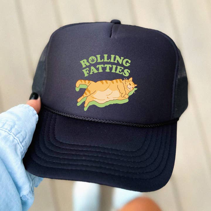 Rolling Fatties Mesh Back Trucker Hat for wholesale by femfetti