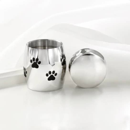 Anavia - Wholesale Urn - Paw Print Mini Urn Stainless Steel Memorial Ashes Holder8