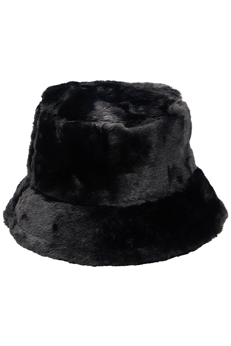 Cap Zone - Wholesale Bucket Hat - Women's - Oversized Fluffy Faux Fur Bucket Hat7
