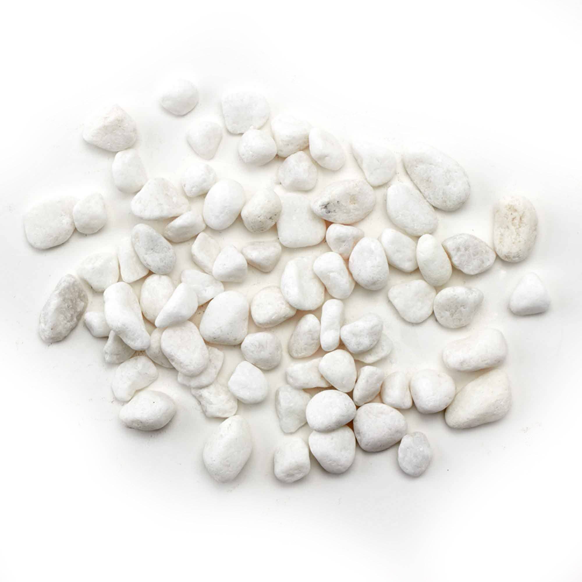 Portofino International Trading, USA - Wholesale Decorative Tabletop Object - White Pebbles - 2.2 LB. Bag0