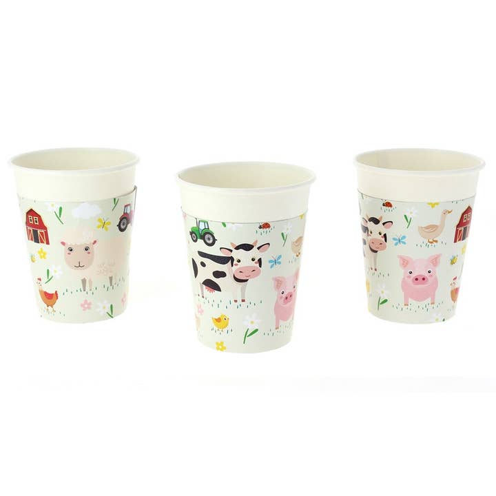 Annikids – wholesale Disposable cup – 6 Farm Animals Cups2