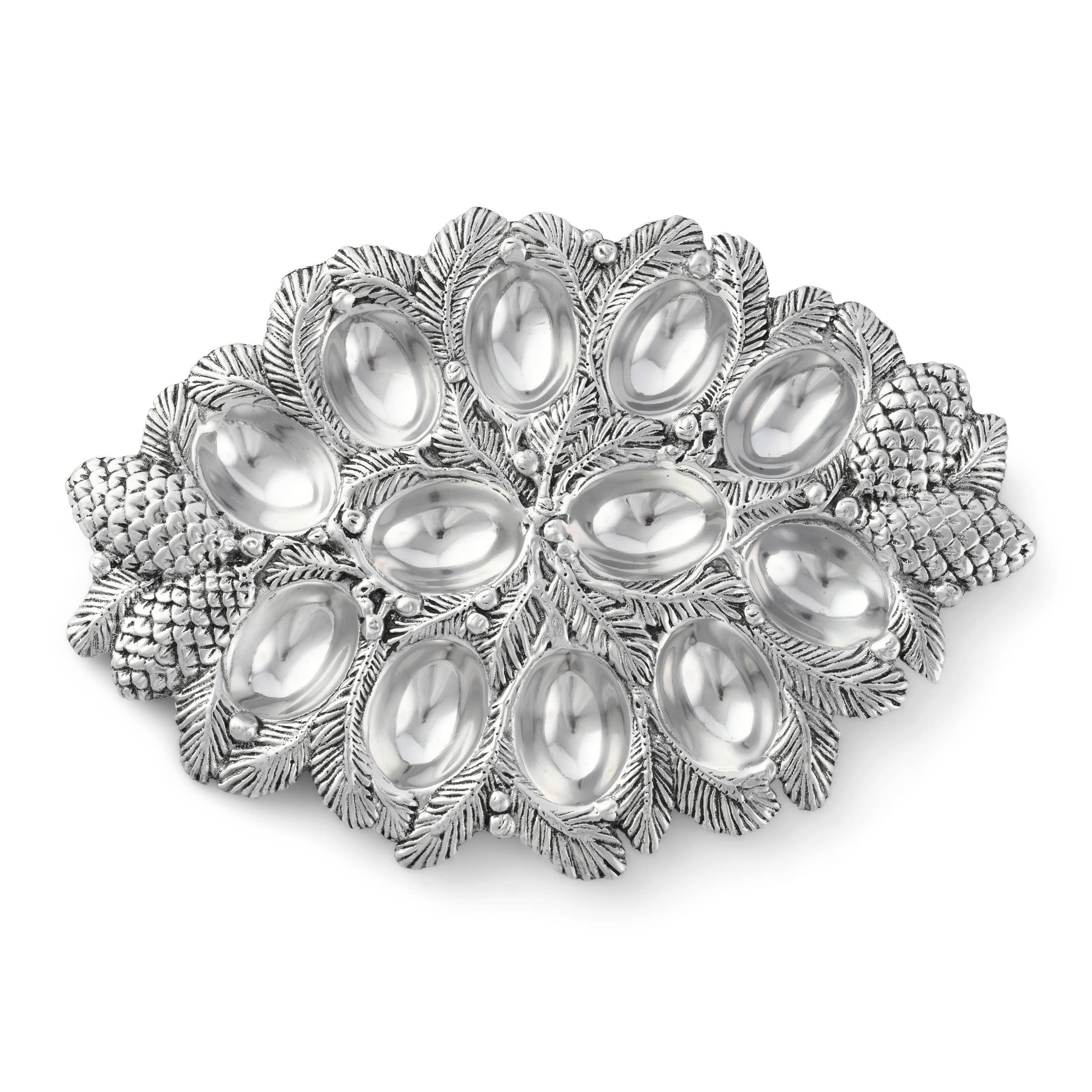 Arthur Court - Wholesale Serving Utensil - Pine Cone Forest Deviled Egg Server3