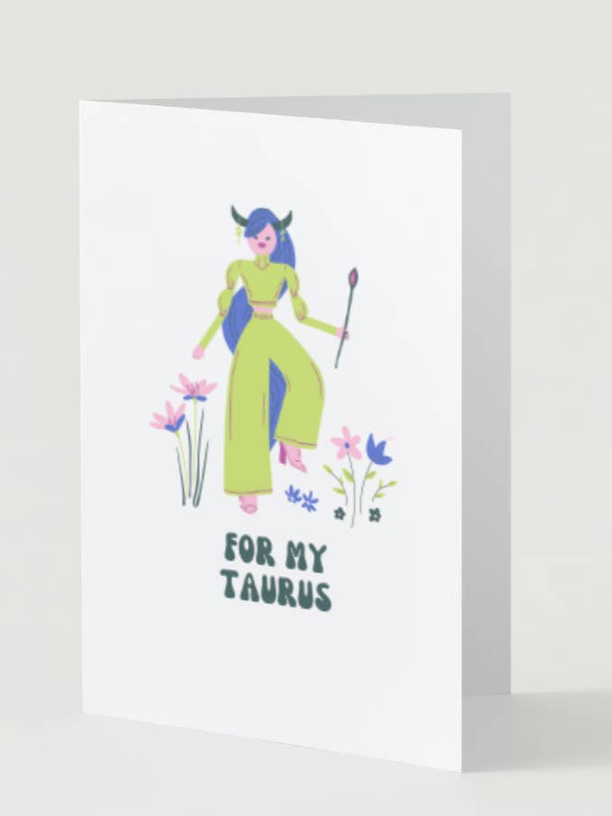 Taurus Birthday Card for wholesale by MPB Stationery