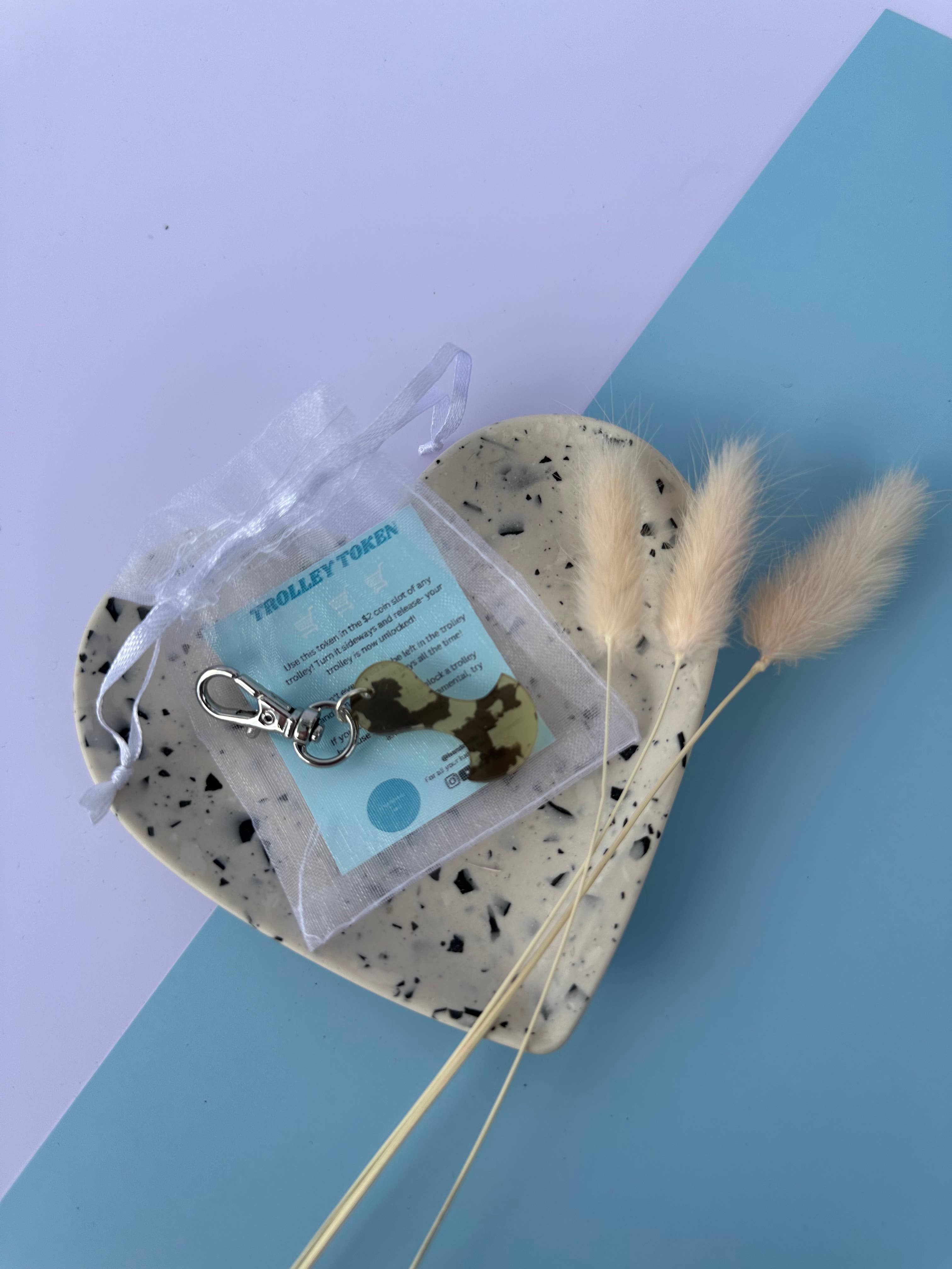 Handmade Jems – wholesale Keychain – Women's – Leopard Print Trolley Token