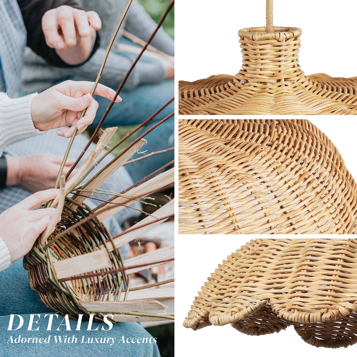 Rowabi - Wholesale Chandelier/Hanging Light - Outdoor Aurelia Rattan Pendant Light4