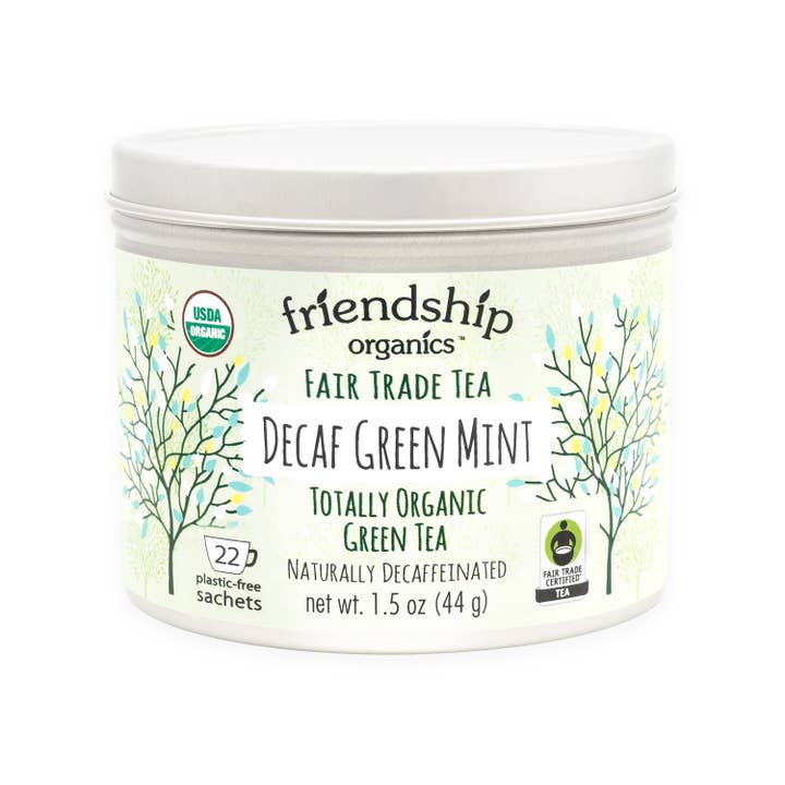 Friendship Organics - Wholesale Tea Bags - Decaf Green Mint Tea, Organic and Fair Trade Certified