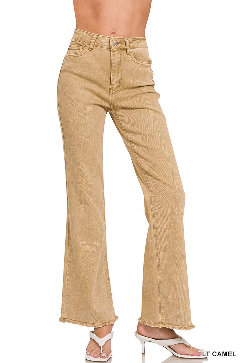 42POPS – wholesale Jeans - Dam – ",.._ Syra tvättade fransade fållfärgade denimjeansbyxor16