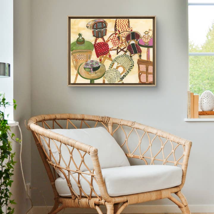 ApoorvaMittalDraws - Wholesale Art Print - Paris Art Print - Vibrant Bistro Chairs4