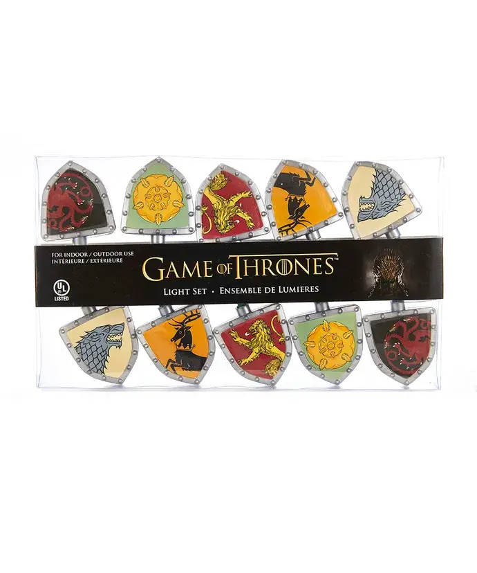 Kurt S. Adler, Inc. - Wholesale Ornament Set - UL 10 Light Game of Thrones Shield Light Set6