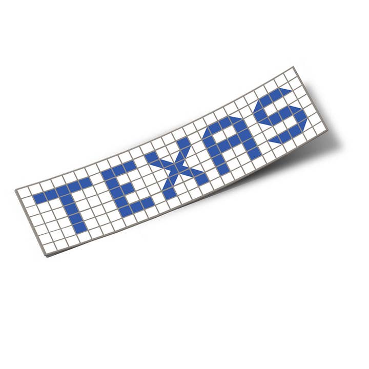 Autocollant de carreaux bleus de Houston, Texas pour la vente par Anvil Cards