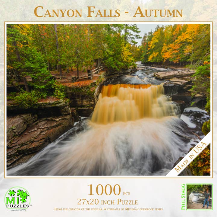 Canyon Falls - Herfst - Michigan puzzel van 1000 stukjes voor wholesale door Phil Stagg Photography