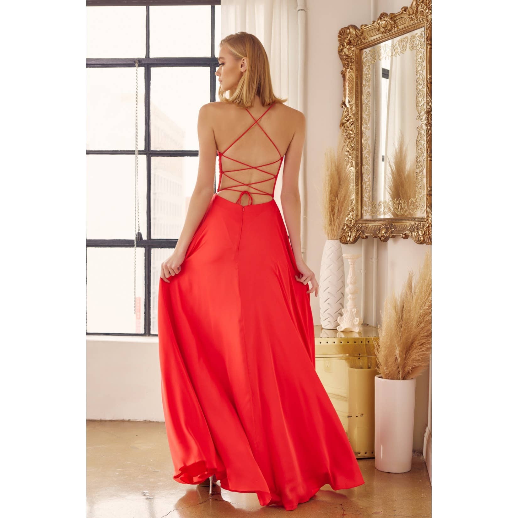 Juliet - Wholesale Gown - Women's - A-LINE SIDE SLIT SKIRT EVENING FORMAL DRESS2