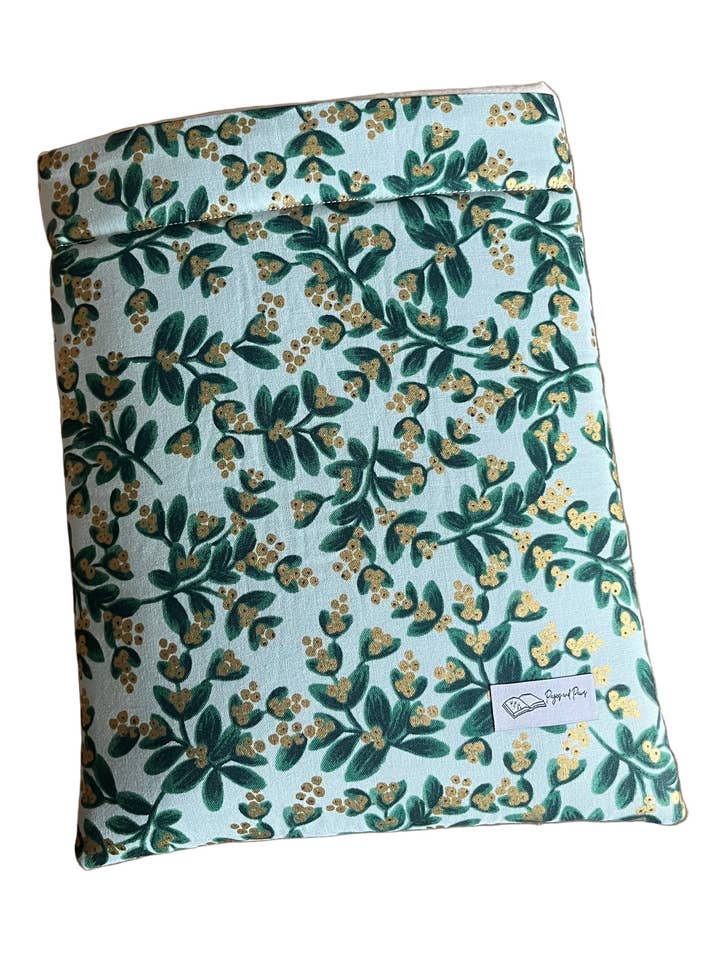 Snow Blue Holly by Rifle Paper Co Book Sleeve for wholesale by Pages and Paws