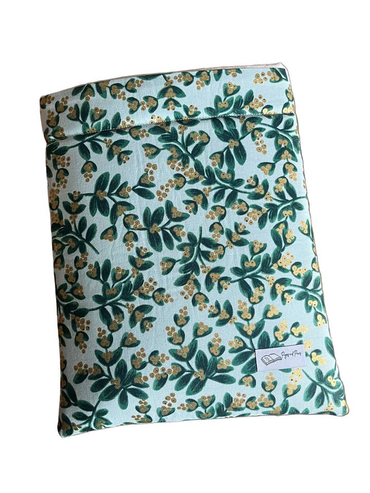Snow Blue Holly by Rifle Paper Co Book Sleeve for wholesale by Pages and Paws