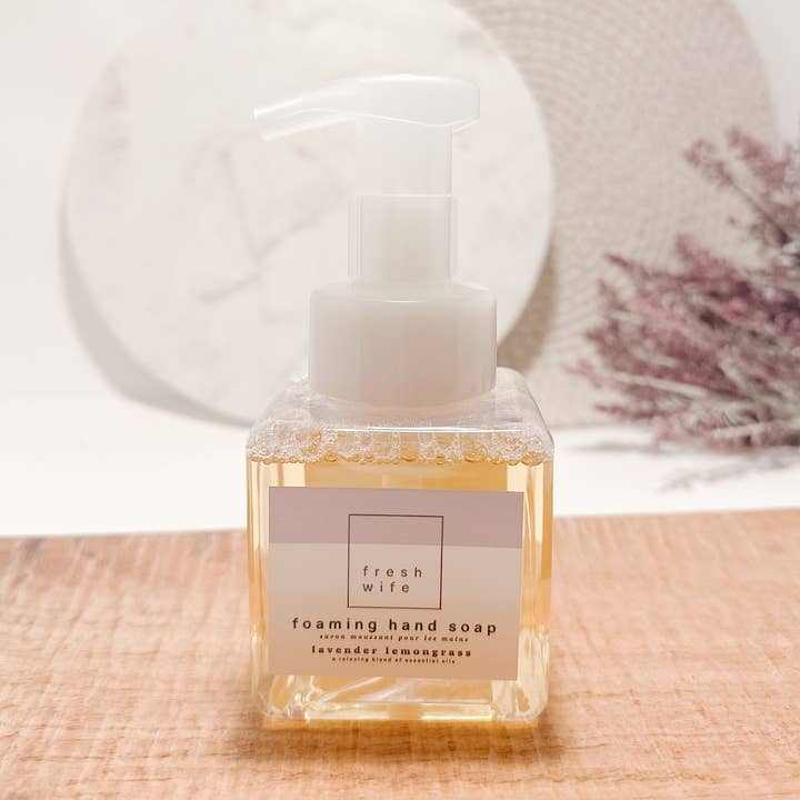 Lavender Lemongrass Foaming Soap for wholesale by The Fresh Wife Soap Company