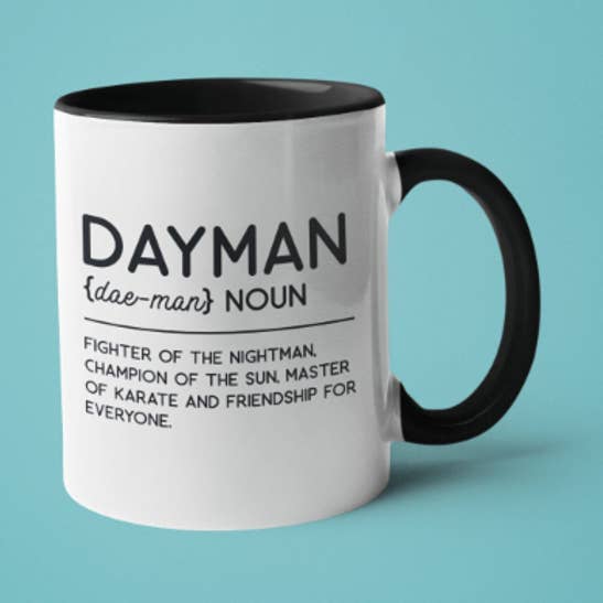 Tasse à café Dayman 11 oz, haute brillance, imprimée aux États-Unis pour la vente par Ink Pop