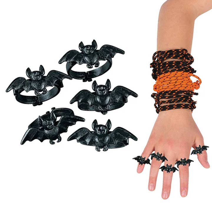 Spooky 1-Inch Bat Rings – Fun Halloween Party Favors for wholesale by Toyarina