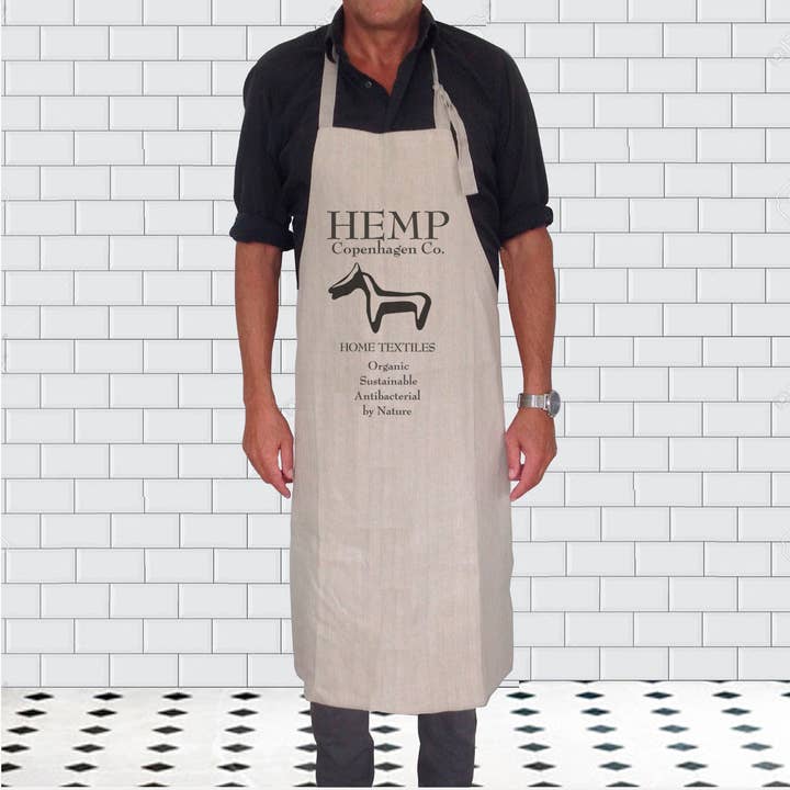 Chef´S Apron 100% Hemp Herringbone Or Tudor for wholesale by Hemp Copenhagen Co.