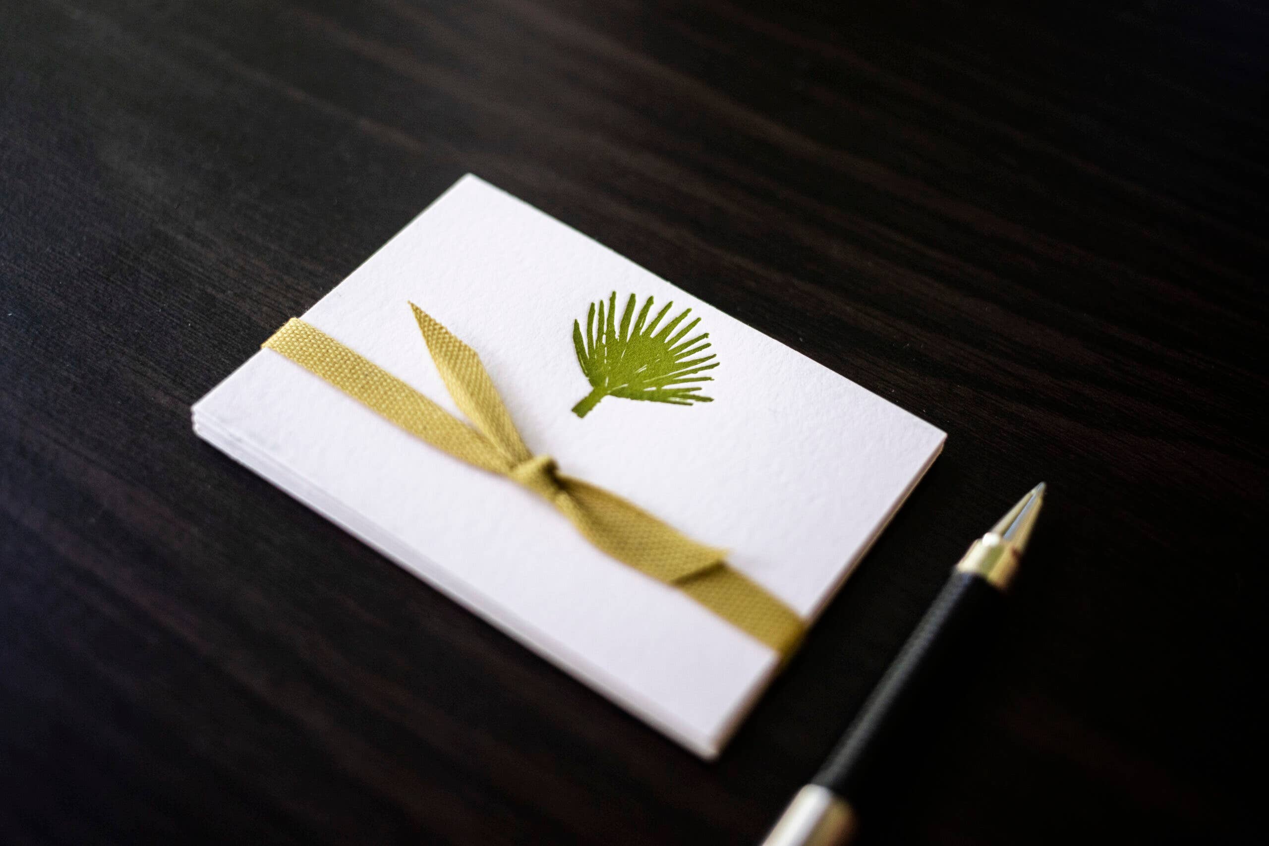 Ancesserie Letterpress - Wholesale Place Card / Place Holder - Palm Frond Petite Cards2
