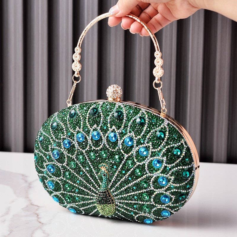 UZ Wholesale Store - Wholesale Clutch Bag - Women's - Peacock Embellished Evening Clutch6