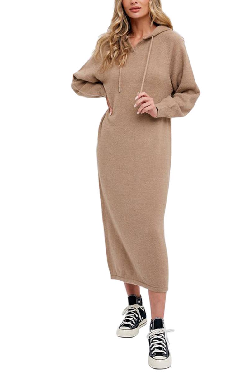 Vanilla Monkey – wholesale Dress – Women's – Hoodie Sweater Shift Dress0