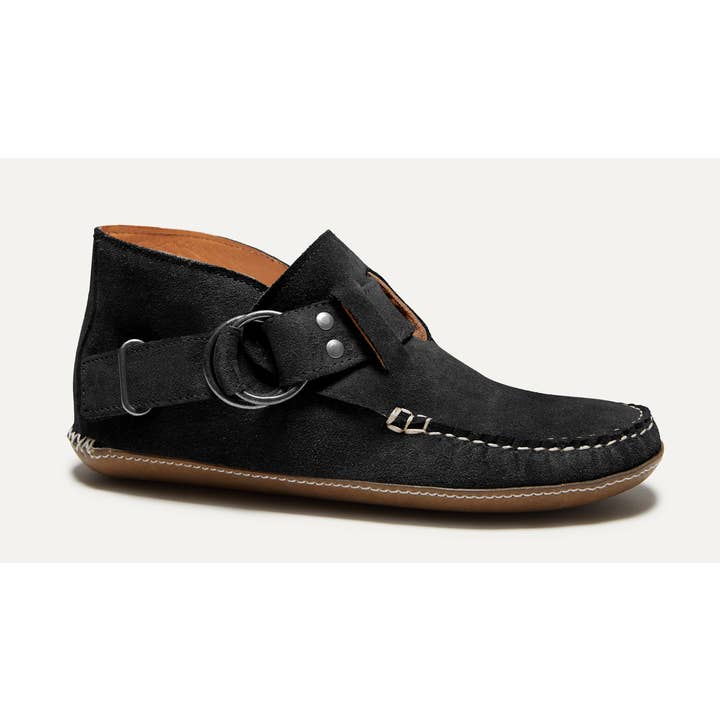 Botte Ring femme en daim noir pour la vente par Quoddy