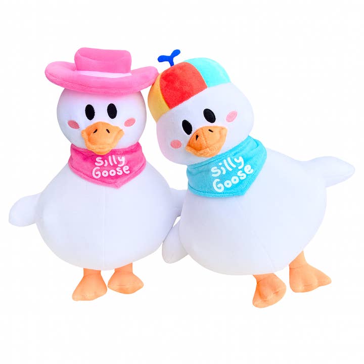 Silly Goose Plushies – Propeller Cap or Cowgirl Hat for wholesale by Sleazy Greetings