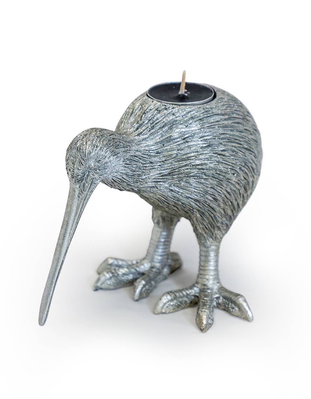 McGowan & Rutherford Ltd – wholesale Candle holder – Silver Kiwi Bird Tealight Holder0