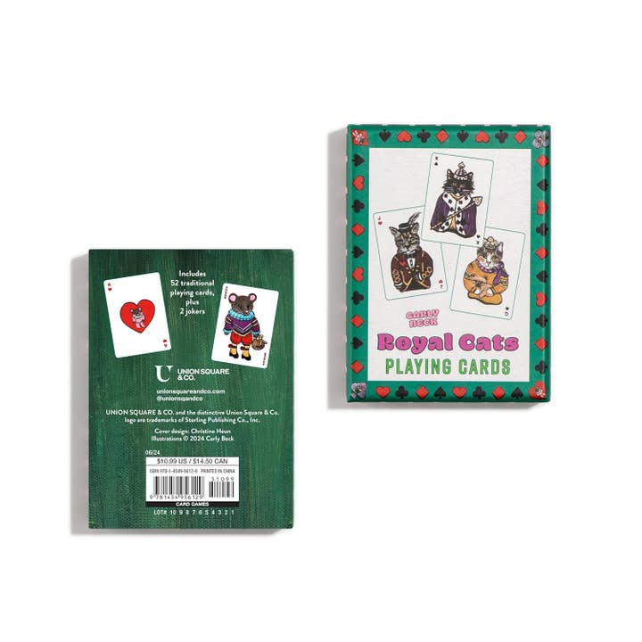 Union Square & Co. - Wholesale Card Game - Royal Cats Playing Cards By Carly Beck